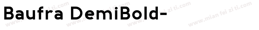 Baufra DemiBold字体转换